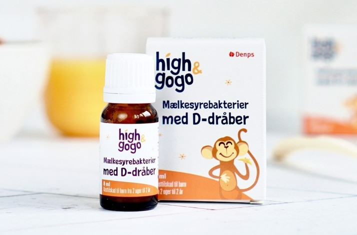 High&GoGo D-dråber med Mælkesyrebakterier